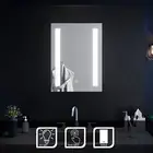 Bathroom LED Mirror with Touch Sensor Button Lights Wall Mounted 50x70cm