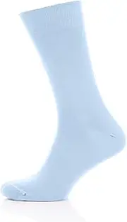[pants & sox] 6 Pairs Crew Business Socks Size 2-8 Light Blue