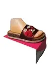 Nature Breeze Women's Slides Slip On Red Graphic Floral Espedrilles Sandals New