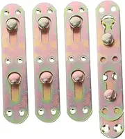 TIDTALEO 4pcs Bed Hinge Truck Bed Rail Bolts Nuts Gas Lift Bed Cot Bed Bunk Bed with Ladder Bed Frame Hardware Brackets Bed Frame Bolts Bed Railing Hooks Throttle Bedding Riser Iron Golden