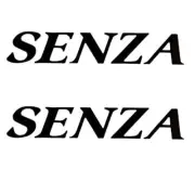 Larson Boat Decals 05728501 | Senza Black 5 1/2 x 1 Inch (Pair)