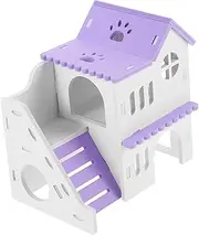 GANAZONO Compact Hamster Villa Hideout Decorative PVC Habitat Fun Play Space for Your Pet