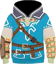 [DAVIKO] The Zelda hoodie Cosplay Costume Breath of the Wild Link Hoodie Sweatershirt kids Halloween Coat