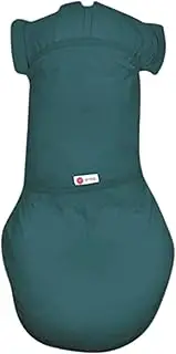embe 2-Way Transition Swaddle Sack, 12-18 lbs, Diaper Change w/o Unswaddling, Arms in and Out, Legs in and Out Design, Warm Up or Cool Down 100% Cotton, 3-6 Months (Spruce)