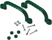 Amagogo 2Pcs Playground Equipment, Playroom Ladder Handles Climb Swingset Attachments Multipurpose Playground Safety Handle for Jungle Gym Swingset, Dark Green