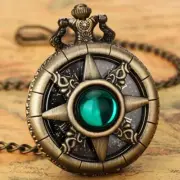 Old Fashion Pocket Watch Hollow Crystal Cover Unisex Quartz Movement Watches
