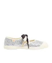 BAY BY BAY BALLERINA TRAINERS IN GLITTER FABRIC 35,36,37,38,39,37.5,38.5,39.5,40.5,41.5,40,41,36.5 silver