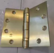 [3 Hinges] HAGER #BB1191 4 1/2” x 5" FULL MORTISED HINGES POLISHED BRASS