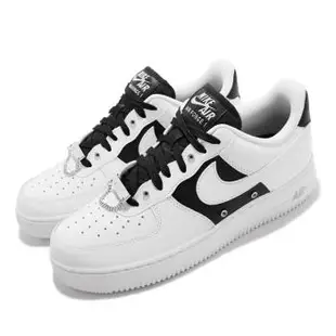 Nike 休閒鞋 Air Force 1 07 PRM 男鞋 經典款 配飾金屬扣帽徽章 球鞋穿搭 白 黑 DA8571-100 [ACS 跨運動]