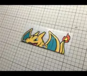 Charizard Pokemon Peeker PEEKING JDM Reflective Car Sticker #P12