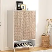 Artiss Shoe Rack Cabinet Shoes Storage 24 Pairs Organiser 6-Tier Cupboard White