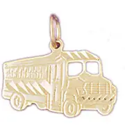 14K Gold School Bus Charm
