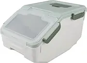 Airtight Rice Container Large Thickened PP Material Exquisite Design, Mint Green Rice Storage Container with Easy Open and Close Lid (10kg / 22lb)