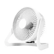 USB Powered Desk Fan Small Quiet Personal Cooler Portable Table Mini Fan - White
