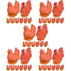 40 Pcs Mini Garden Chicken Figurines Landscaping Rooster Hen Decorations