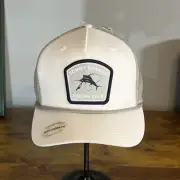 Tommy Bahama Fishing Club Snapback Cap Light Gray Trucker Style High Crown Fit