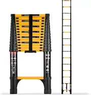 14.5FT Telescoping Ladder, Portable Extension Folding Ladder, Multi-Purpose Comp
