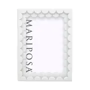 Mariposa White Acrylic Double Scallop Frame, 5 x 7