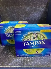 2 X Tampax Pearl Tampons With Leak Guard, Super Absorbency, Unscented, 50ct each