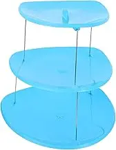 Veemoon Cake Stand Tray Tray Dessert Stand Cake Tier Display Risers Display Shelf Riser Desserts Holder Blue Plastic