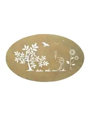 [Willow & Silk] Laser Cut Oval Emu Wall Art in Multi