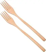 Hohopeti 2pcs Wooden Forks Reusable Salad Mixing Utensils for Cooking Stirring Serving Long Handle Design for Pasta Fruit and Noodles Artisanal Kitchen Tool