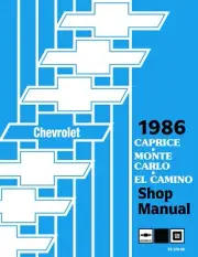 1986 Chevrolet Shop Manual - Includes 11x26 inch Wiring Diagrams