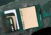 A5 loose leaf Writing note Notebook Retro Diary Notepad cow leather green Q394