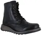 Fly London Sarl Womens Lace Up Wedge Brogue Zip Up Ankle Boots
