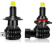 Mini 360 LED Headlights H11 9006/HB4 9005/HB3 9012/HIR2 H8 Car Headlight Bulbs Auto Lamp 6000K White Beam Pack of 2,H11
