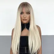 Gradient Straight Wig with Bangs - Lc288 in Colour 1