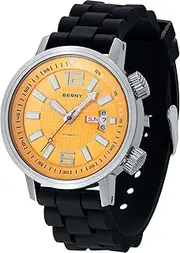 [BERNY] Automatic Mechanical Dive Watch for Men Self Winding Sport Silicon Strap Wristwatches Waterproof 20ATM Sapphire Glass Scratch Resistant Super Luminous（No Battery Required)