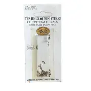 House of Miniatures Set of 12 Chippendale Brass Door Pull 1:12 Dollhouse 43104