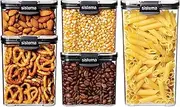 [Sistema] Ultra Square 5 Pack, Tritan, Clear/Black, Pack