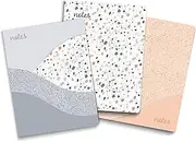Southworth Premium Journal Set (3pk), 6.5” x 8.5”, Blue Terrazzo Theme (3 Coordinating Designs), Premium 28lb/105gsm Paper, Flex Journals, 32 Ruled Sheets/64 Pages Per Journal (91925)