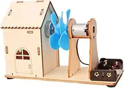 harayaa DIY Wind Turbines Toy Electricity Power Generator Model Wooden Toy DIY Mini Wind Generator Motor for Boys Kids Birthday Gifts
