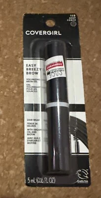New COVERGIRL Easy Breezy Volumizing Brow Gel, 115 Deep Foncé