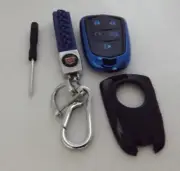 Car Key Fob Cover & Key Chain Compatible for Cadillac