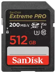 Sandisk Extreme Pro V30 512GB 200MB/s Read & 140MB/s Write SD Memory Card