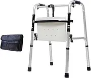 Rollator Walker with Seat,Storage Bag and Durable Lightweight,Foldable,Adjustable,Lightweight Standard Walker,-Fits Seniors