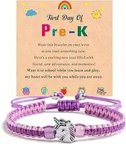 [AULSIEY] 2024 Back to School Gifts First Day of School Bracelet, Kindergarten/Preschool Graduation Gifts, Handmade Birthday Gifts for Daughter/Niece/Granddaughter