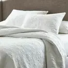 Stone & Beam Vintage-Inspired Floral Embroidery Coverlet Set King 102" x 90" WHI