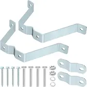 4” Antenna Mount Double Wall Mount Antenna Mast Clamp V Jaw Bracket Accessories Kit - 2 PCS