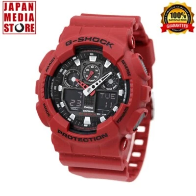 CASIO G-SHOCK GA-100B-4AJF Red x Black Big Case Analog Digital Men Watch NEW BOX