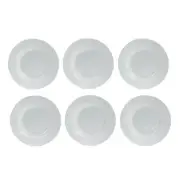 Set Of 6 Bormioli Rocco Ebro 23cm Tempered Opal Glass Soup Plate Table Dining