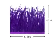 6 Inch Strip - Purple Ostrich Fringe Trim Feather Craft Supply Sample