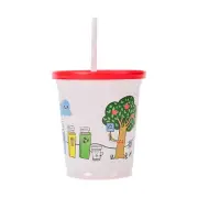 Fabri-Kal 9507099.01 Clear Aquarium 12 Oz Kids Cup with Lid - 500 / CS