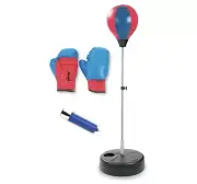 Knock Out Kids Boxing Punching Speed Bag with Adjustable Stand & Gloves, New
