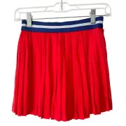 Someone 100% Awesome Red Pleated Pull On Lined Preppy Tennis Skirt Girls 10Y NEW