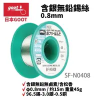 在飛比找樂天市場購物網優惠-【Suey】日本Goot SF-N0408 無鉛錫絲 96.